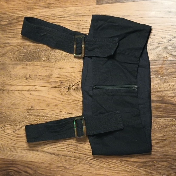 DL1961 Black Cropped Belted Bralette Tank LLL - Picture 2 of 4